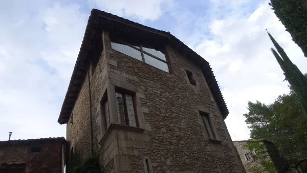 Girona Jest Miastem Roju Katalonii Wspaniałymi Kamiennymi Murami — Zdjęcie stockowe