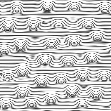 Soyut siyah dalgalı çizgiler, Dikişsiz desen arka plan