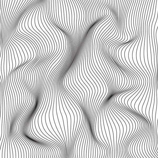 抽象的な黒波線の背景 — ストックベクタ