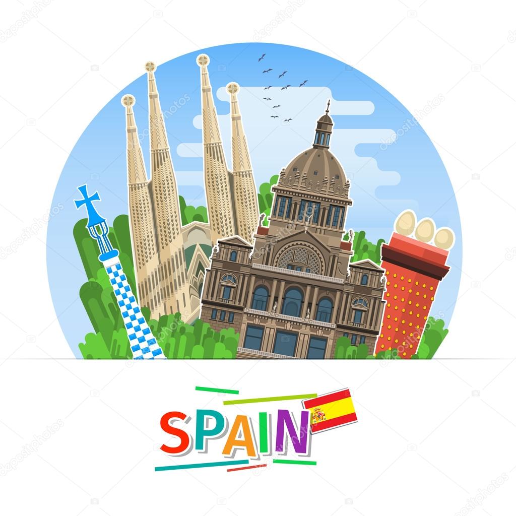 Reisen Oder Spanisch Lernen Vektorgrafik Lizenzfreie Grafiken C Vectorstory 126840906 Depositphotos