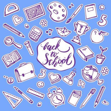 yazıt işaretleri ile okula geri