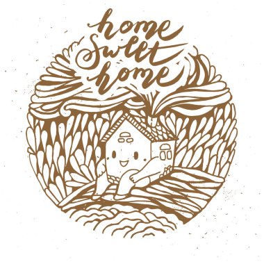 Yazıt ile el çekilmiş ev