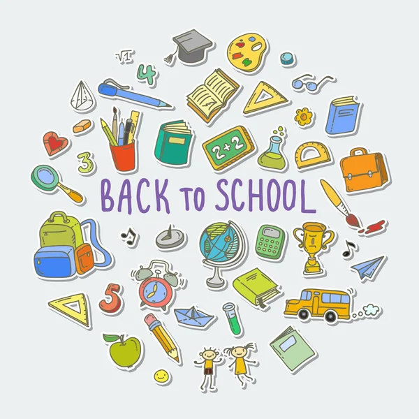 Terug naar school template — Stockvector