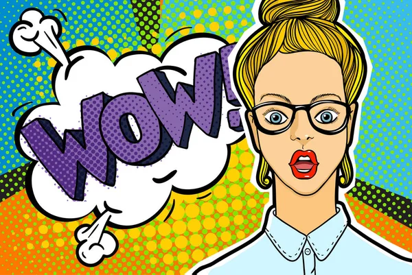 Pop sanat tarzı kadın yüzüne