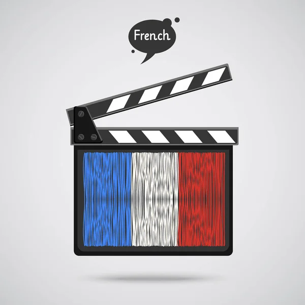 Вивчення мов. Вивчення французької мови. — стоковий вектор