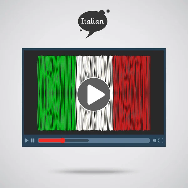 Aprender idiomas. Estudiar italiano . — Vector de stock