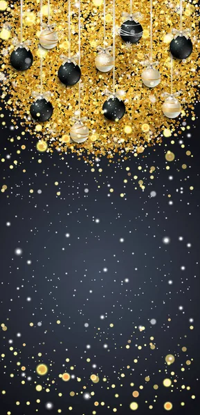 Background with golden confetti — Stock Vector