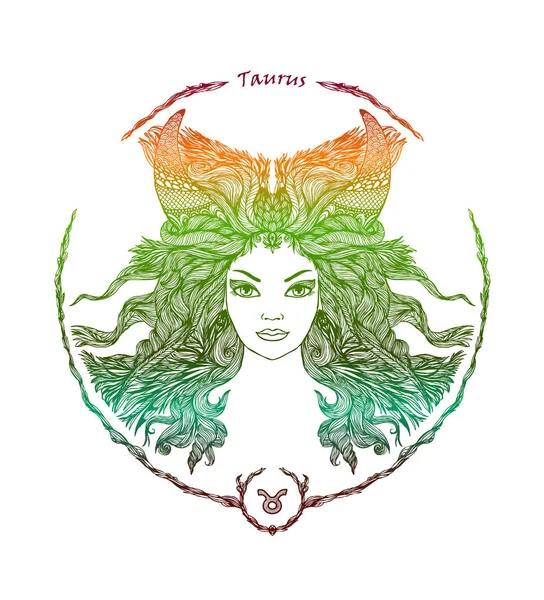 Signo del zodíaco. Tauro — Vector de stock