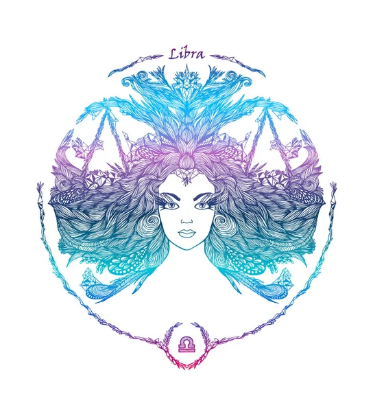 Signo del zodíaco. Libra. — Vector de stock