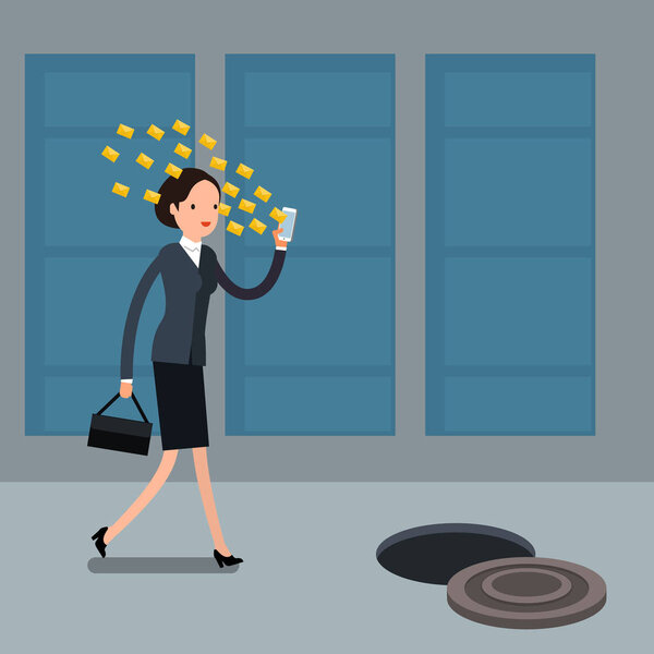 Concept of Smartphone addiction.