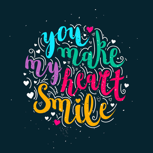 Happy Valentines day lettering