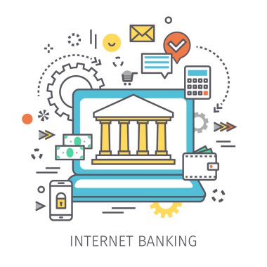 İnternet bankacılığı kavramı.