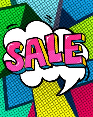 Satılık mesaj pop sanat tarzı