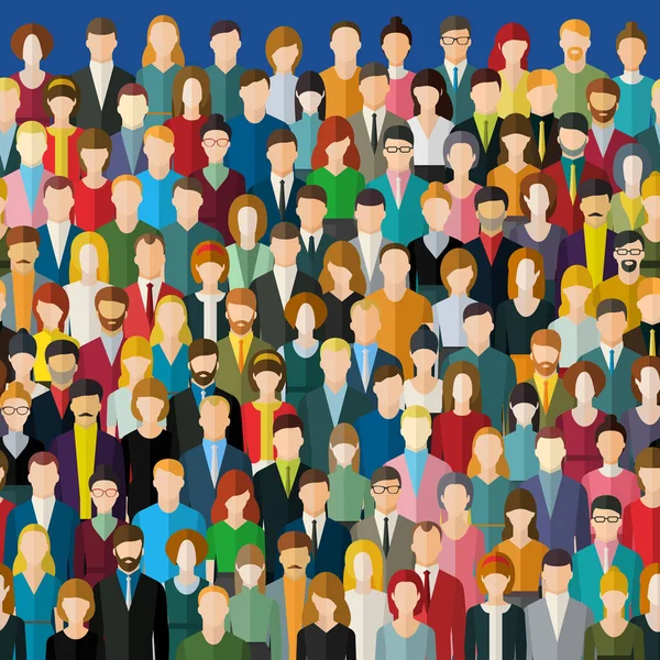 The crowd of abstract people. — Stock Vector