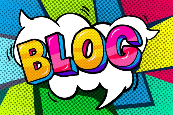 Palabra de blog burbuja — Vector de stock