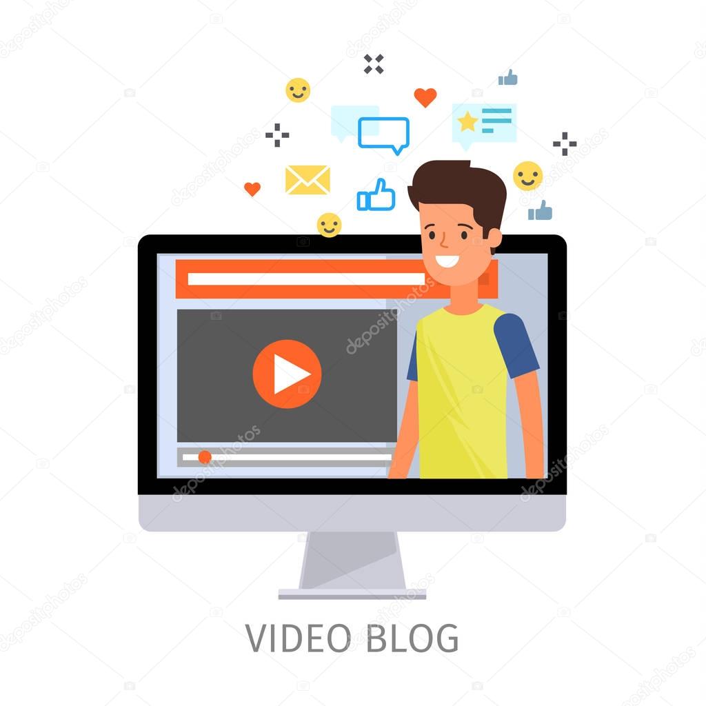 video blogging Concept