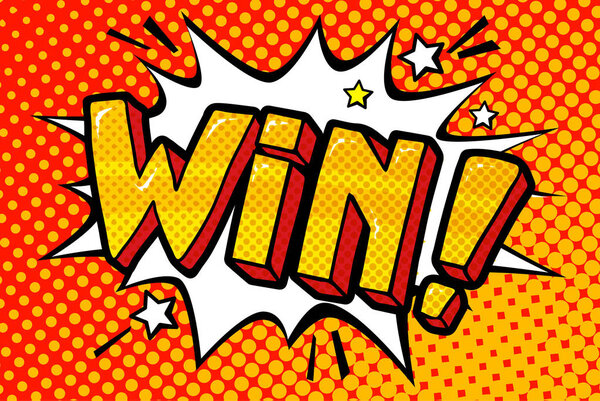 Win Message в стиле поп-арта
