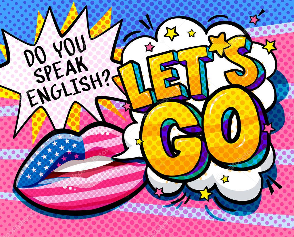 Let is go word bubble