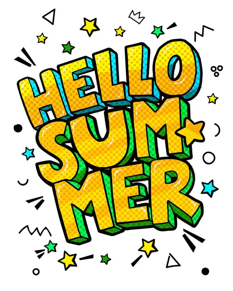 Hello Summer Message — Stock Vector