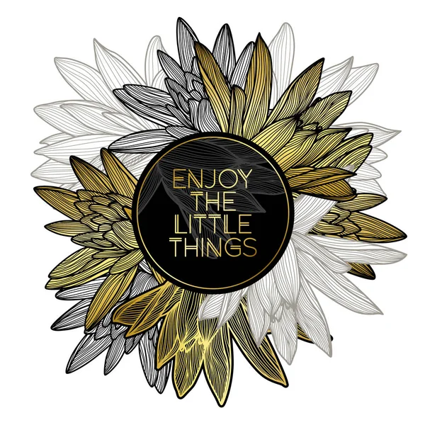 Profitez de la citation de Little Things — Image vectorielle
