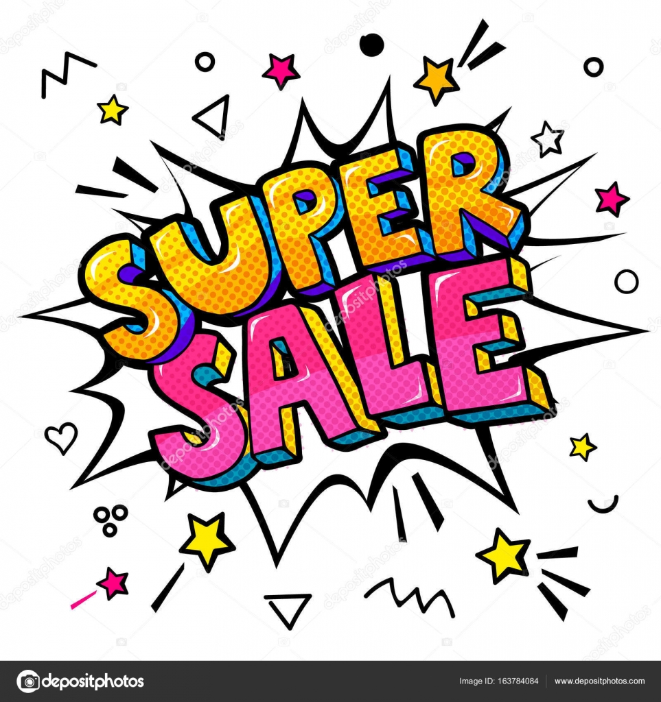 Super Sale Message In Pop Art Style Stock Vector Image By C Vectorstory