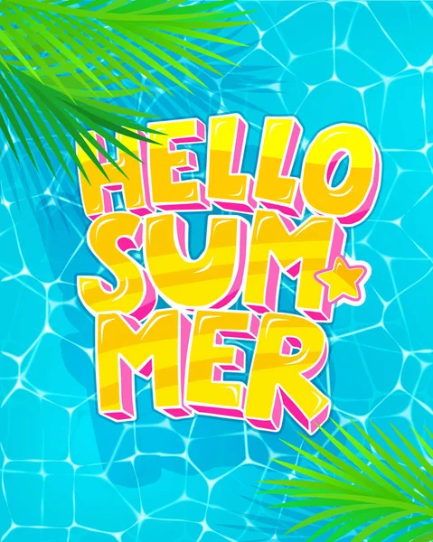 Hola fondo de verano — Vector de stock