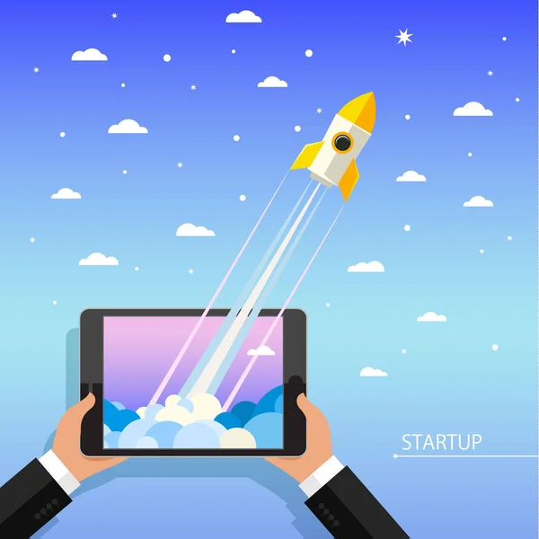 Concept de start-up . — Image vectorielle