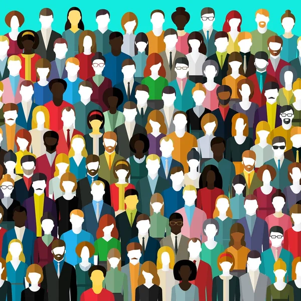 The crowd of abstract people. — Stock Vector