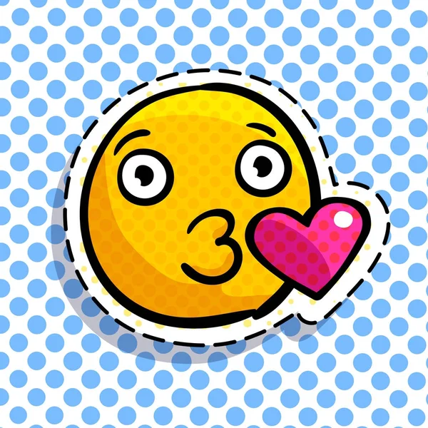 Glimlachen in liefde emoticon. — Stockvector