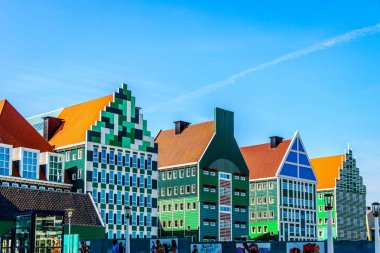 Modern yüksek binaların Zaandam, Hollanda