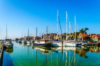 Hollanda Urk liman yelkenli tekneler