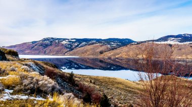 Kış sahne Kamloops gölde, güzel British Columbia, Kanada