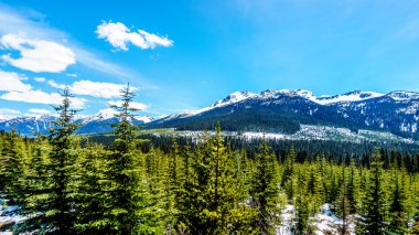 Manzara otoyol 99 ve Duffy Lake Road British Columbia, Kanada