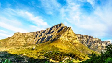 Cape Town, Masa Dağı ve Oniki Havariler görünümünü bir güzel kış gününde