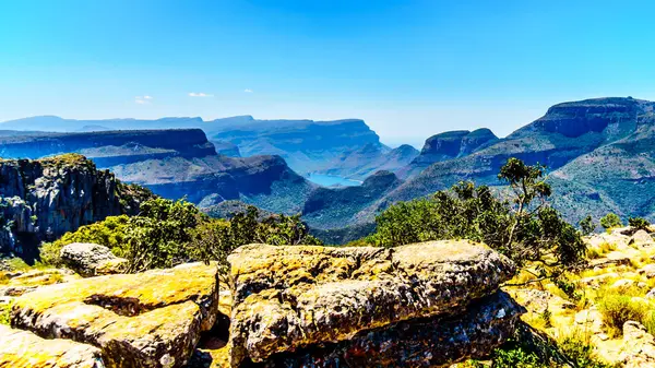 View Highveld Blyde River Dam Blyde River Canyon Reserve Panorama — Stock Photo, Image