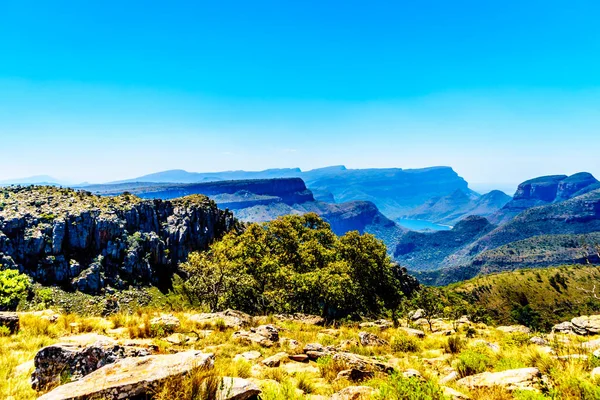 Uitzicht Highveld Blyde River Dam Blyde River Canyon Reserve Langs — Stockfoto