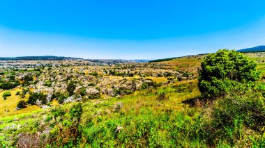 ' Kuzey Güney Afrika eyaletinde Mpumalanga Panorama rota boyunca highveld toplayan