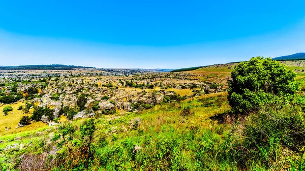 Paysage Haut Veld Long Route Panorama Dans Province Mpumalanga Nord — Photo