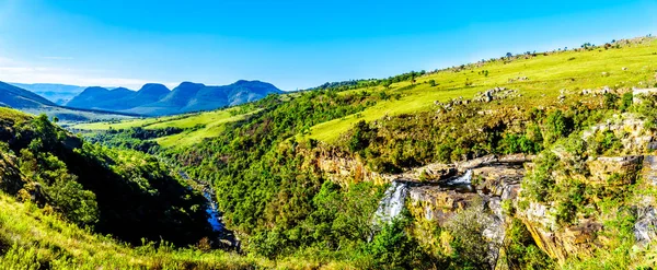 Panorama Görünüm Lizbon Düşer Lizbon River Valley Yakınındaki Graskop Kuzey — Stok fotoğraf