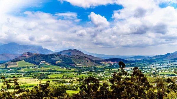 Franschhoek Valley Western Cape Province South Africa Its Many Vineyards — Stock Photo, Image