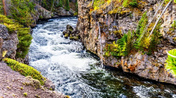 Rapids Firehole River Firehole Canyon Road Yellowstone National Park Γουαϊόμινγκ — Φωτογραφία Αρχείου