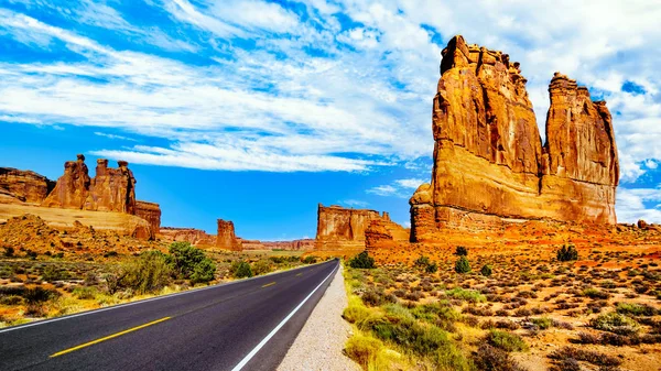 Organ Sandstone Rock Formation Arches Scenic Drive Arches National Park — Stock Photo, Image