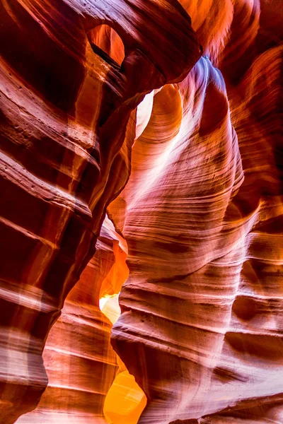 Soepele Gebogen Red Navajo Sandstone Muren Van Upper Antelope Canyon — Stockfoto