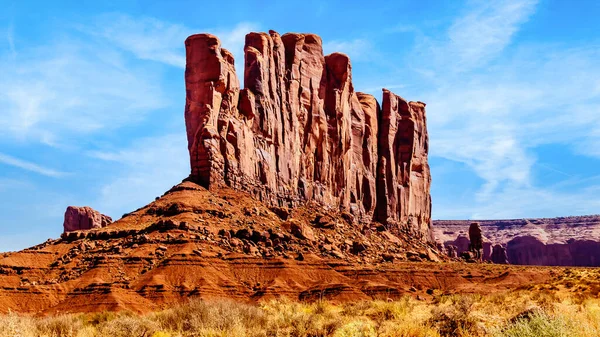 Camel Butte Mass Red Sandstone Formation Monument Valley Navajo Tribal — стокове фото