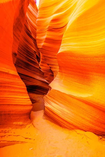 Las Suaves Paredes Curvas Piedra Arenisca Red Navajo Del Cañón — Foto de Stock