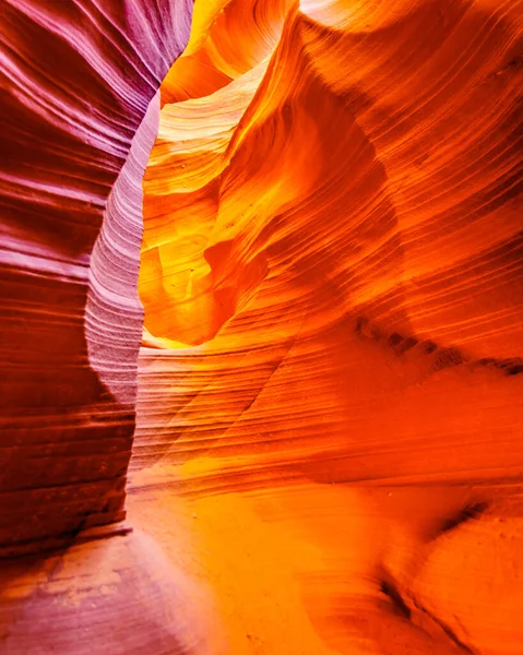 Гладкие Изогнутые Красные Стены Песчаника Навахо Каньоне Гремучей Змеи Одном — стоковое фото