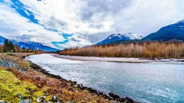 Río Squamish Brackendale Eagles Provincial Park Famoso Mirador Águilas Columbia —  Fotos de Stock
