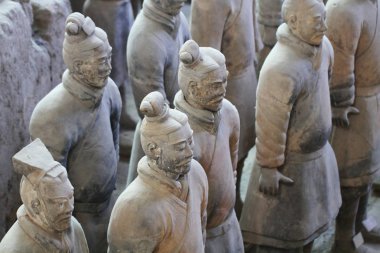taş ordu soilders heykeli, Terracotta Army Xian, Çin 