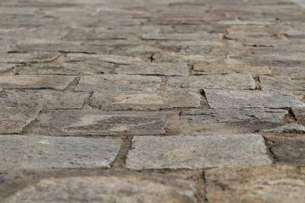Leerer Ziegelboden mit uraltem Fußweg — Stockfoto