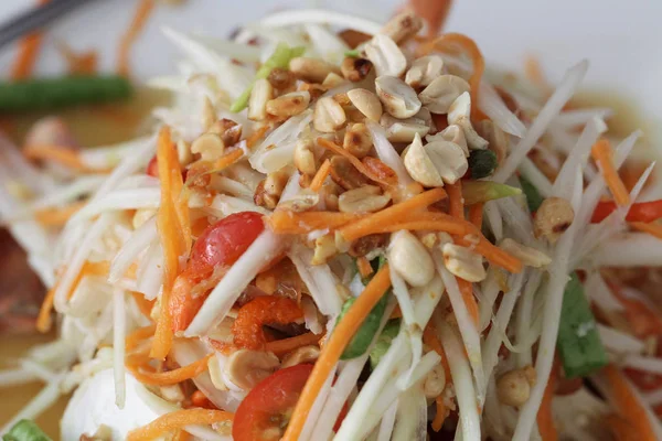 Som Tum Papaya Salad One Spicy Salad Thai Eastern Restaurant — Stock Photo, Image